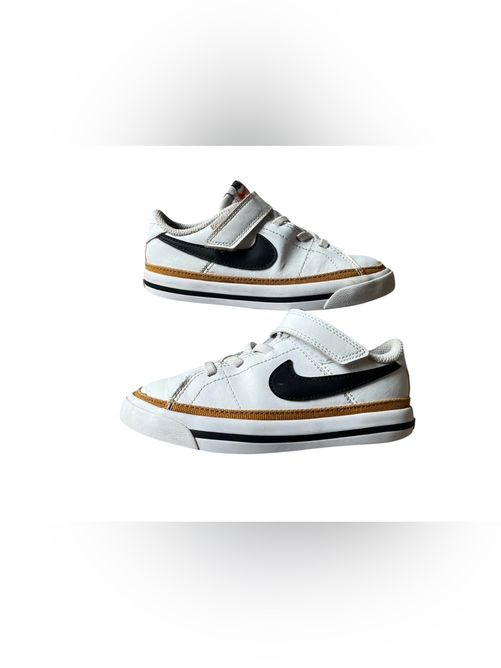 Nike Court Legacy Toddler Boy Unisex Sneaker Shoes White Black Desert 10C